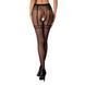 Колготки-бодістокінги Passion S012 One Size, Black, імітація панчіх, пояса та мереживних трусиків в інтим-бутику EroticToys