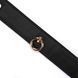 Нашийник з повідцем Liebe Seele Black Organosilicon Collar with Leash, екошкіра в інтим-бутику EroticToys