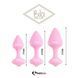 Набір силіконових анальних пробок FeelzToys - Bibi Butt Plug Set 3 pcs Pink в інтим-бутику EroticToys