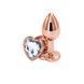 Анальна пробка NS Novelties Rear Assets - Rose Gold Heart - Small - Clear в інтим-бутику EroticToys