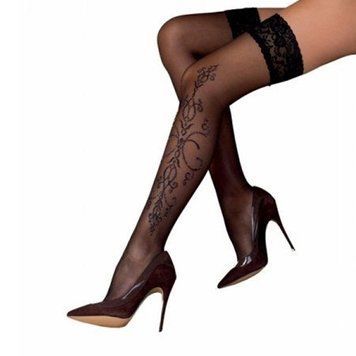 Чорні панчохи з ефектом тату Passion ST111 3/4 (20 den), nero &mdash; купити в інтим-бутику EroticToys