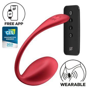 Смарт-віброяйце Satisfyer Shiny Petal Connect App, керування зі смартфона, пульт ДК &mdash; купити в інтим-бутику EroticToys