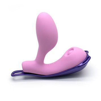 Віброяйце під одяг KISSTOY Viosecret Pro, з пульсацією для клітора, трусики-стрепи в комплекті &mdash; купити в інтим-бутику EroticToys