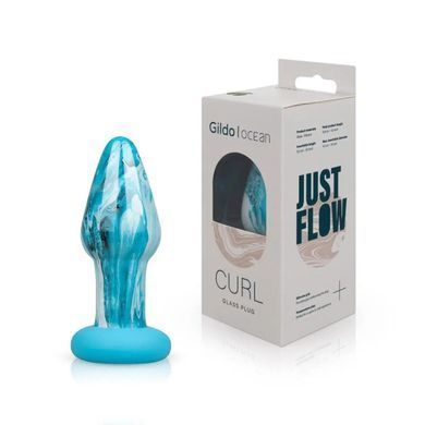 Скляна анальна пробка Gildo Ocean Curl, макс. діаметр 4 см &mdash; купити в інтим-бутику EroticToys