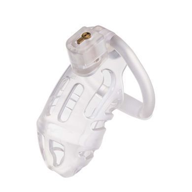 Клітка для пеніса LOCKINK SEVANDA Plastic Penis Chastity Cage, прозора, 3 кільця різних розмірів &mdash; купити в інтим-бутику EroticToys