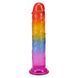 Фалоімітатор Doc Johnson Crystal Jellies - 7 Inch Сlassic Dong - Rainbow в інтим-бутику EroticToys