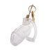 Клітка для пеніса LOCKINK SEVANDA Plastic Penis Chastity Cage, прозора, 3 кільця різних розмірів в інтим-бутику EroticToys