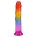 Фалоімітатор Doc Johnson Crystal Jellies - 7 Inch Сlassic Dong - Rainbow в інтим-бутику EroticToys
