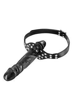 Кляп з подвійним фалоімітатором Fetish Tentation Double Penis Gag &mdash; купити в інтим-бутику EroticToys