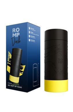 Мастурбатор з ефектом вакууму Romp Dash Black, багата текстура, багаторазовий &mdash; купити в інтим-бутику EroticToys