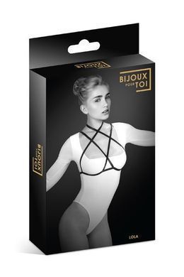 Портупея на груди Bijoux Pour Toi - EMMA (паковання від моделі CLARA) &mdash; купити в інтим-бутику EroticToys
