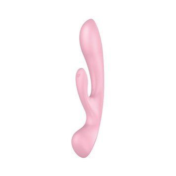 Двосторонній вібратор-кролик Satisfyer Triple Oh Pink (м'яте паковання!!!) &mdash; купити в інтим-бутику EroticToys