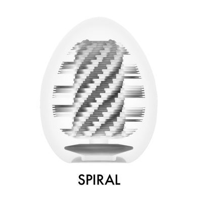 Мастурбатор-яйце Tenga Egg Spiral, щільний TPE, пробник лубриканту 5 мл &mdash; купити в інтим-бутику EroticToys