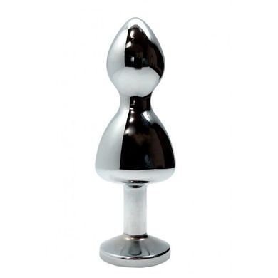 Металева анальна пробка Wooomy Lollypop Double Ball Metal Plug L, діаметр 3,5 см, довжина 10,5 см &mdash; купити в інтим-бутику EroticToys