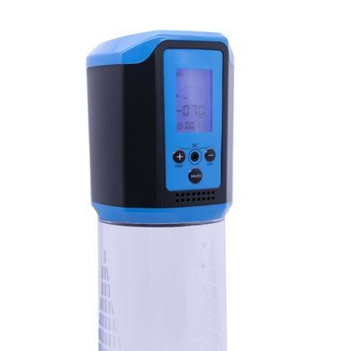Автоматична вакуумна помпа Men Powerup Passion Pump Blue, LED-табло, перезаряджувана, 8 режимів &mdash; купити в інтим-бутику EroticToys