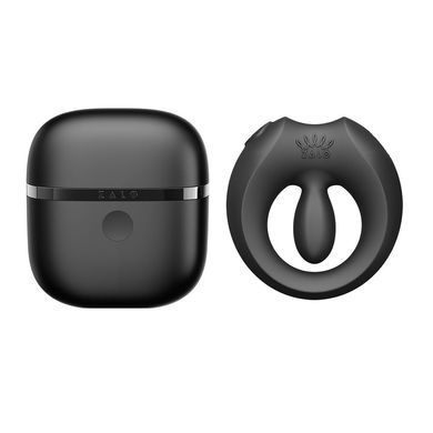 Ерекційне смарт-віброкільце Zalo Apis Obsidian Black, до 4 годин роботи, зарядний кейс &mdash; купити в інтим-бутику EroticToys