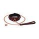 Шкіряний нашийник з повідцем Liebe Seele Wine Red Curved Collar, замок-сердечко в інтим-бутику EroticToys