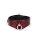 Шкіряний нашийник з повідцем Liebe Seele Wine Red Curved Collar, замок-сердечко в інтим-бутику EroticToys