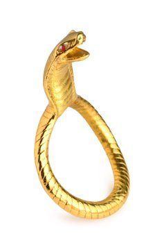 Ерекційне кільце з головою кобри Master Series: Cobra King Golden Cock Ring &mdash; купити в інтим-бутику EroticToys