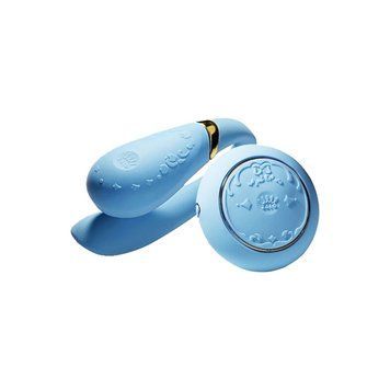 Смартвібратор для пар Zalo Fanfan set Royal Blue, пульт ДК &mdash; купити в інтим-бутику EroticToys