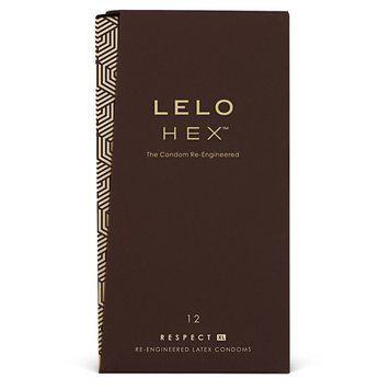 Презервативи LELO HEX Condoms Respect XL 12 Pack, тонкі та суперміцні, збільшений розмір &mdash; купити в інтим-бутику EroticToys