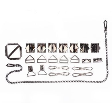 БДСМ-набір LOCKINK Bondage & Restraint Set, чорний, натуральна шкіра, фіксатори, маска, кляп &mdash; купити в інтим-бутику EroticToys