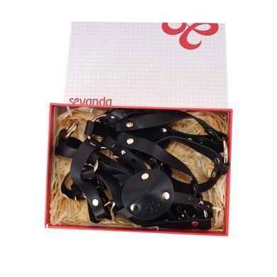 Портупея на грудь LOCKINK SEVANDA Queen Chest Harness with Removable Bra, чорна, зі знімними пестис &mdash; купити в інтим-бутику EroticToys