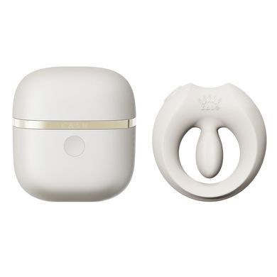 Ерекційне смарт-віброкільце Zalo Apis Ivory White, до 4 годин роботи, зарядний кейс &mdash; купити в інтим-бутику EroticToys