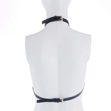 Портупея на грудь LOCKINK SEVANDA Queen Chest Harness with Removable Bra, чорна, зі знімними пестис &mdash; купити в інтим-бутику EroticToys