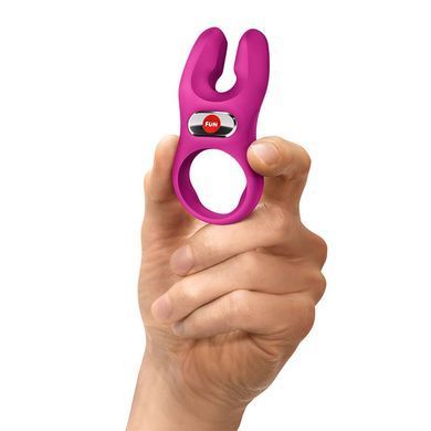 Ерекційне віброкільце з подвійною стимуляцією клітора Fun Factory NŌS PRO Magenta, 2 мотори &mdash; купити в інтим-бутику EroticToys