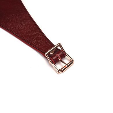 Шкіряні трусики для страпона Liebe Seele Wine Red Strap on Harness, універсальний розмір &mdash; купити в інтим-бутику EroticToys