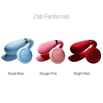 Смартвібратор для пар Zalo Fanfan set Royal Blue, пульт ДК &mdash; купити в інтим-бутику EroticToys