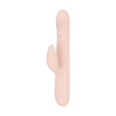 Вібратор-кролик із пульсацією Good Vibes Only &ndash; SHAI Thrusting Vibrator Soft Silicone &ndash; Pink, 3 мотори &mdash; купити в інтим-бутику EroticToys