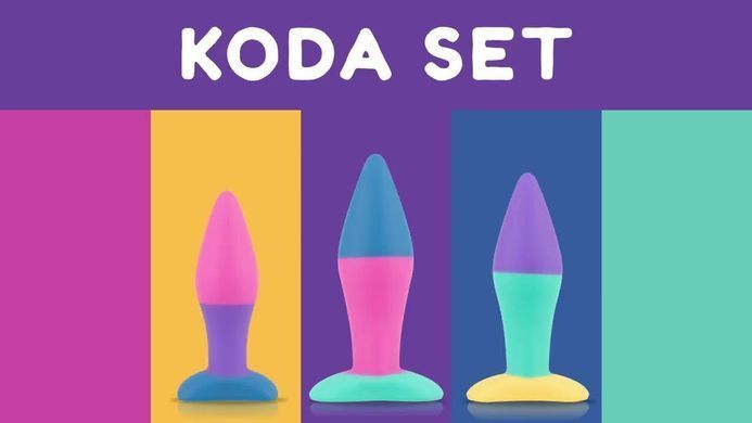 Набір анальних пробок PMV20 Koda &ndash; Butt Plug Set, діаметр 2,9 см, 3,9 см, 5 см &mdash; купити в інтим-бутику EroticToys