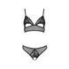 Комплект бралет з ажурним ліфом та відкритими трусиками Passion CHRISTA SET Open Bra XXL/XXXL black в інтим-бутику EroticToys