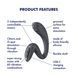 Вагінально-кліторальний вібратор Satisfyer G for Goddess 3 Dark Grey, 2 мотори в інтим-бутику EroticToys