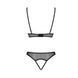 Комплект бралет з ажурним ліфом та відкритими трусиками Passion CHRISTA SET Open Bra XXL/XXXL black в інтим-бутику EroticToys