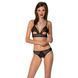Комплект бралет з ажурним ліфом та відкритими трусиками Passion CHRISTA SET Open Bra XXL/XXXL black в інтим-бутику EroticToys