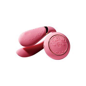 Смартвібратор для пар Zalo Fanfan set Rouge Pink, пульт ДК &mdash; купити в інтим-бутику EroticToys