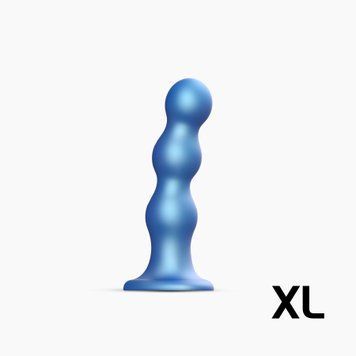 Насадка для страпона Strap-On-Me Dildo Plug Balls Blue Metallic XL &mdash; купити в інтим-бутику EroticToys