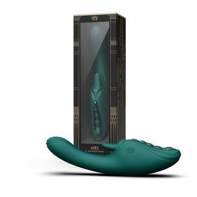 Смарт-вібратор Zalo Ares Turquoise Green, підігрів, 3 мотори, язичок для клітора, стимуляція точки G &mdash; купити в інтим-бутику EroticToys