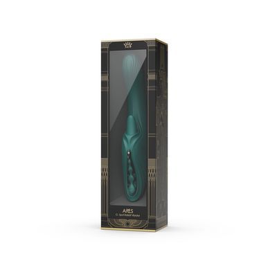 Смарт-вібратор Zalo Ares Turquoise Green, підігрів, 3 мотори, язичок для клітора, стимуляція точки G &mdash; купити в інтим-бутику EroticToys