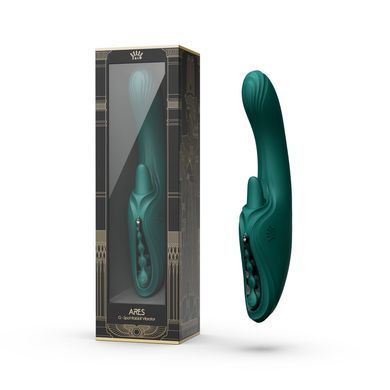 Смарт-вібратор Zalo Ares Turquoise Green, підігрів, 3 мотори, язичок для клітора, стимуляція точки G &mdash; купити в інтим-бутику EroticToys