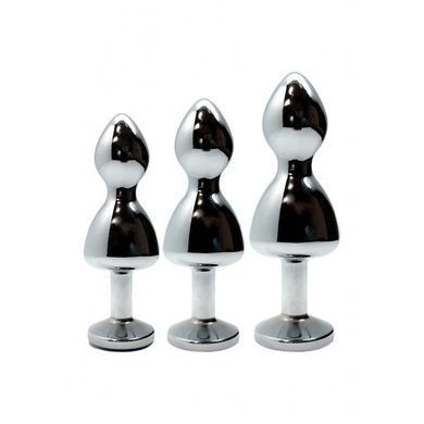 Металева анальна пробка Wooomy Lollypop Double Ball Metal Plug Red M, діаметр 3,1 см, довжина 9,4 см &mdash; купити в інтим-бутику EroticToys