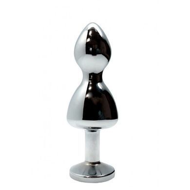 Металева анальна пробка Wooomy Lollypop Double Ball Metal Plug Red M, діаметр 3,1 см, довжина 9,4 см &mdash; купити в інтим-бутику EroticToys