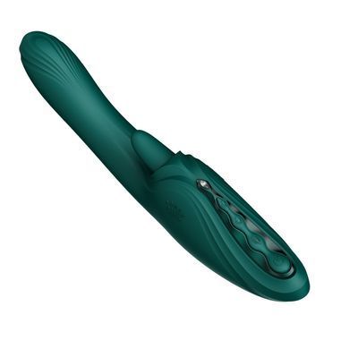 Смарт-вібратор Zalo Ares Turquoise Green, підігрів, 3 мотори, язичок для клітора, стимуляція точки G &mdash; купити в інтим-бутику EroticToys