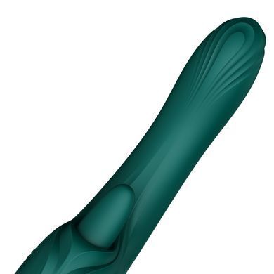 Смарт-вібратор Zalo Ares Turquoise Green, підігрів, 3 мотори, язичок для клітора, стимуляція точки G &mdash; купити в інтим-бутику EroticToys