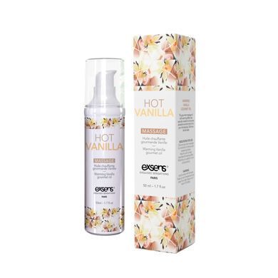 Масажна олія EXSENS Hot Vanilla 50мл розігріває, без цукру, без парабенів, їстівна &mdash; купити в інтим-бутику EroticToys