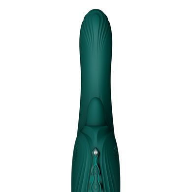 Смарт-вібратор Zalo Ares Turquoise Green, підігрів, 3 мотори, язичок для клітора, стимуляція точки G &mdash; купити в інтим-бутику EroticToys