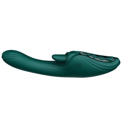 Смарт-вібратор Zalo Ares Turquoise Green, підігрів, 3 мотори, язичок для клітора, стимуляція точки G &mdash; купити в інтим-бутику EroticToys